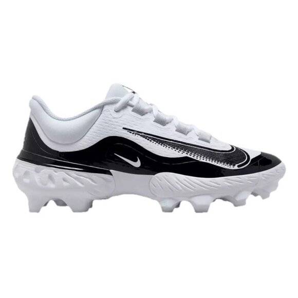 NIKE ALPHA HUARACHE ELITE 4 LOW MCS BASEBALL CLEATS WHITE Size 10.5 [FD6255-101] - Picture 1 of 8